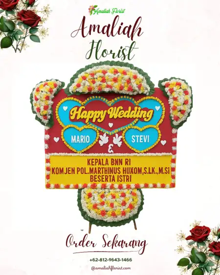 Papan Bunga Pernikahan Denasri Wetan